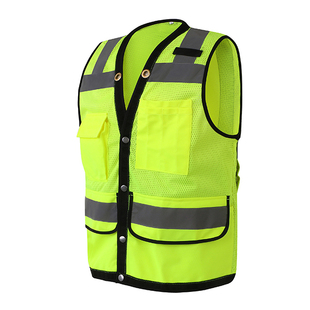 网布透气反光背心马甲多功能多口袋