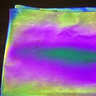 条彩七彩反光布 服装箱包用反光面料