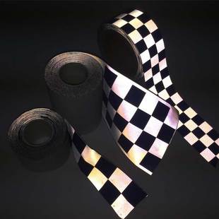 亮银TC反光布印刷方格 安全警示服用方格反光带