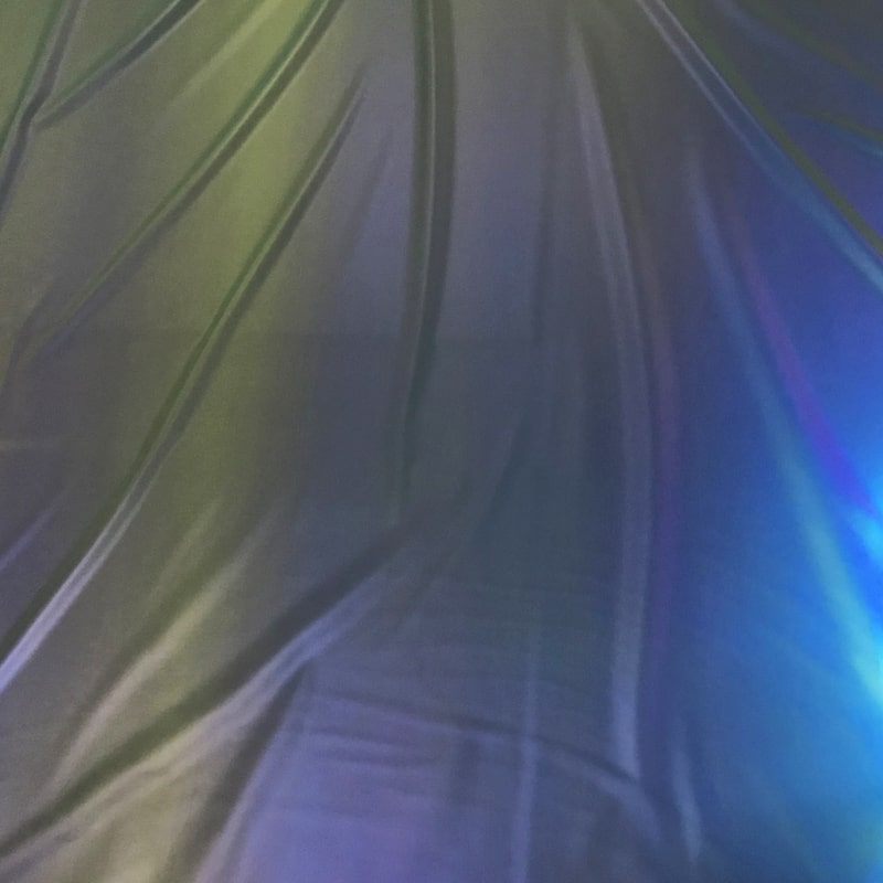 黑色全彩炫彩化纤/弹力反光布面料