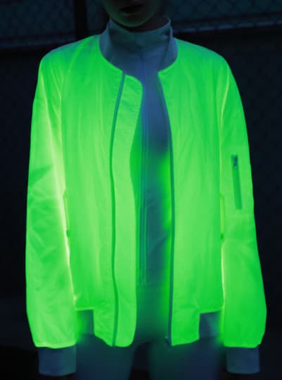 夜跑运动服饰夜光反光面料